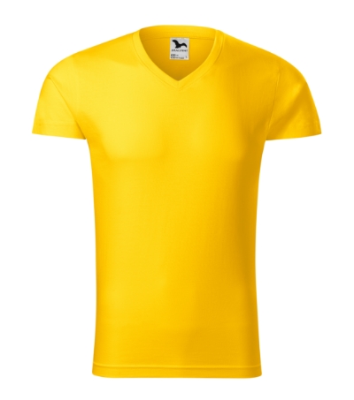 Slim Fit V-neck, kolor Żółty